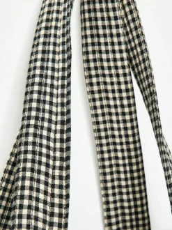 Oliver Bonas Black Gingham FabricnTote Bag Best
