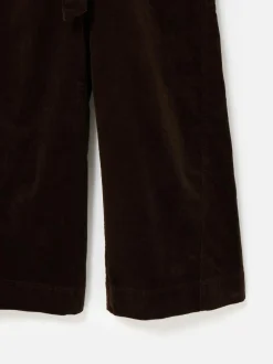 Oliver Bonas Brown Corduroy V-Neck Tie Waist Jumpsuit