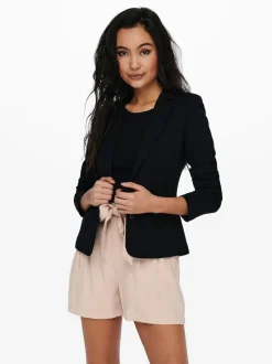 ONLY Black Button Up 100% Cotton Blazer Clearance
