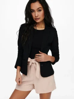 ONLY Black Button Up 100% Cotton Blazer Clearance