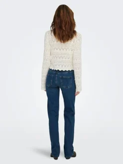 ONLY Blush Mid Rise Straight Leg Jeans With Super Stretch Dark Blue Sale