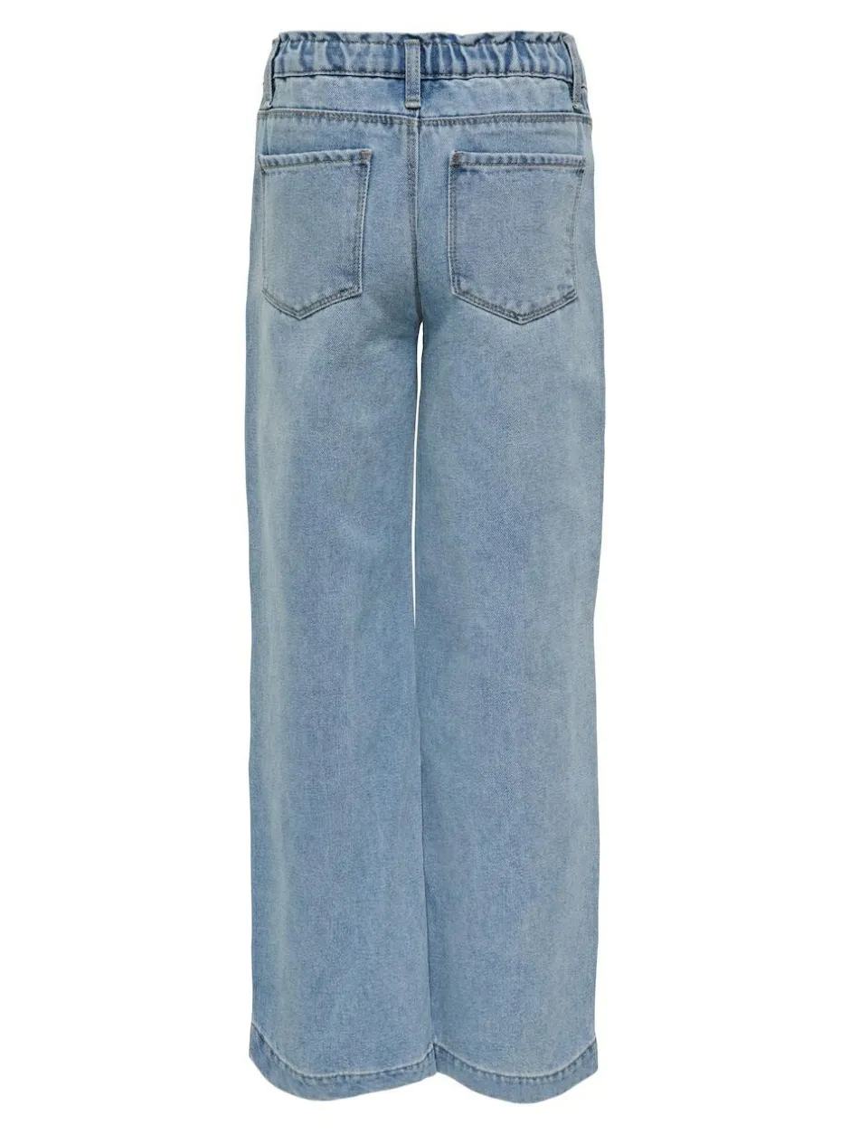 ONLY KIDS Blue Commet Wide Leg Elasticated Waist Jeans