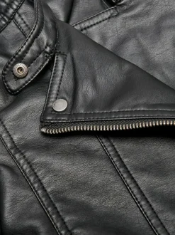 ONLY KIDS Faux Leather Biker Jacket Discount