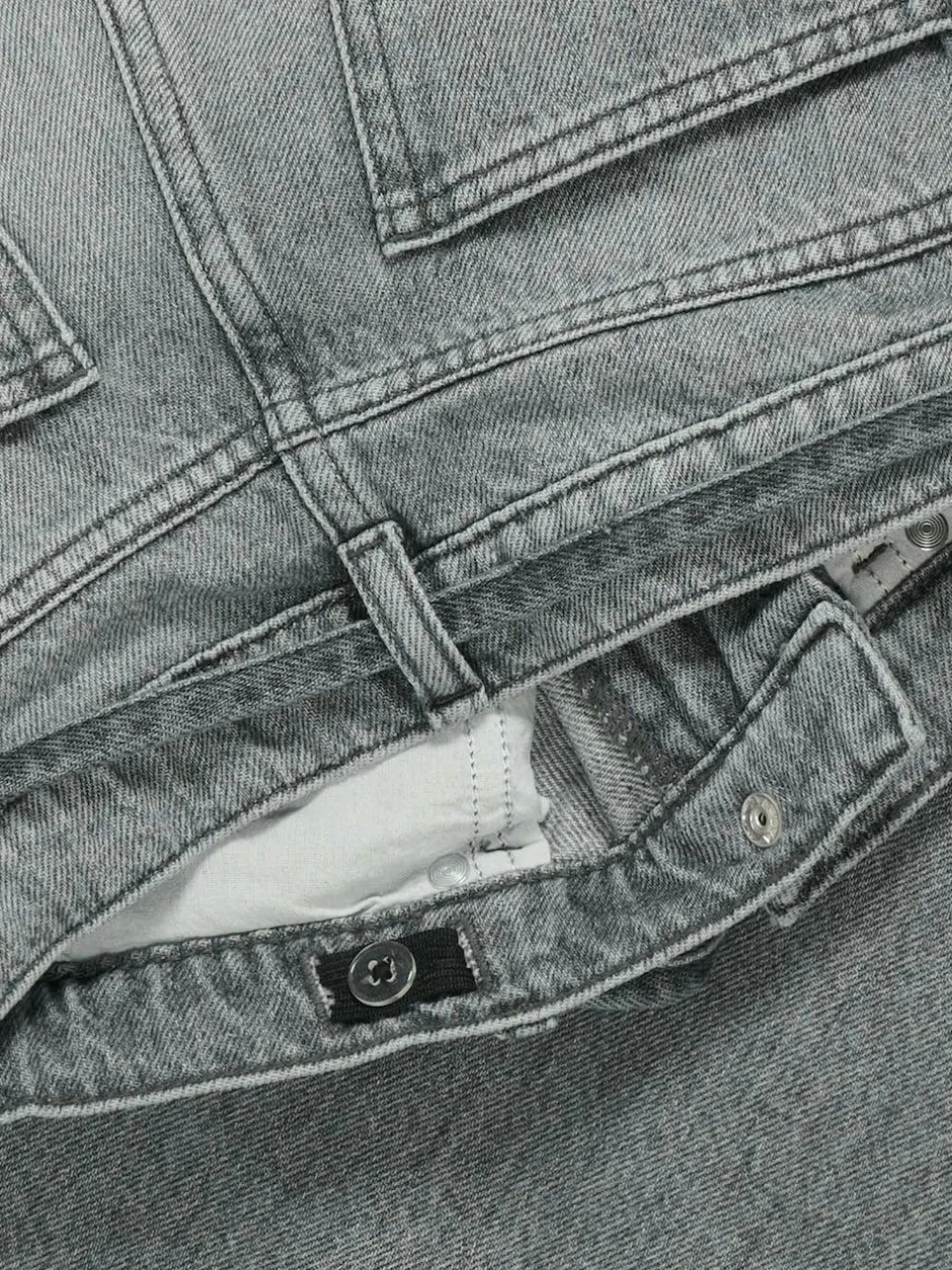ONLY KIDS Grey Gianna Tie Waist Straight Fit Jeans