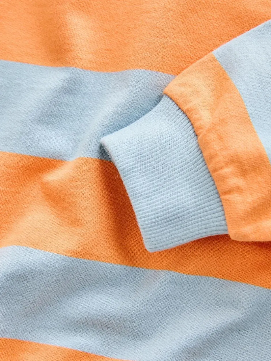 Next Orange & Blue Stripe All-Over Print Crew Neck Sweatshirt (3mths-7yrs) Hot