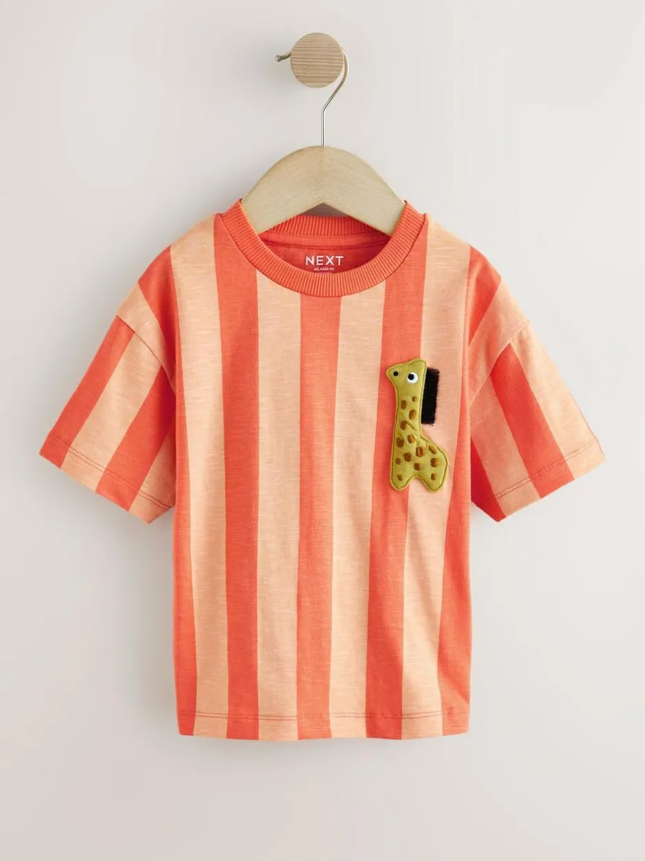 Next Orange Safari Short Sleeve Graphic T-Shirts 3 Pack (3mths-7yrs) Online