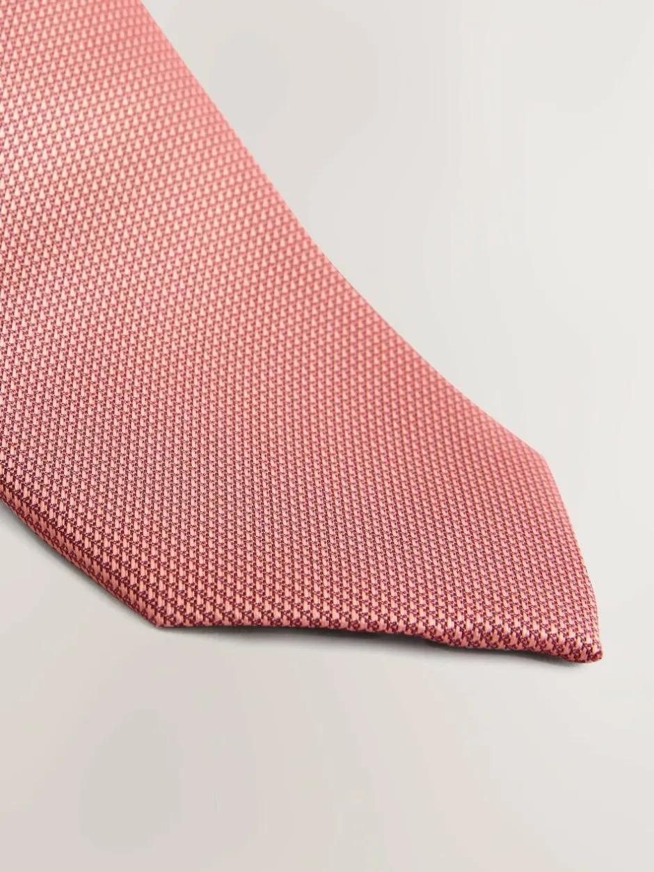 Next Orange Slim Textured Tie Hot