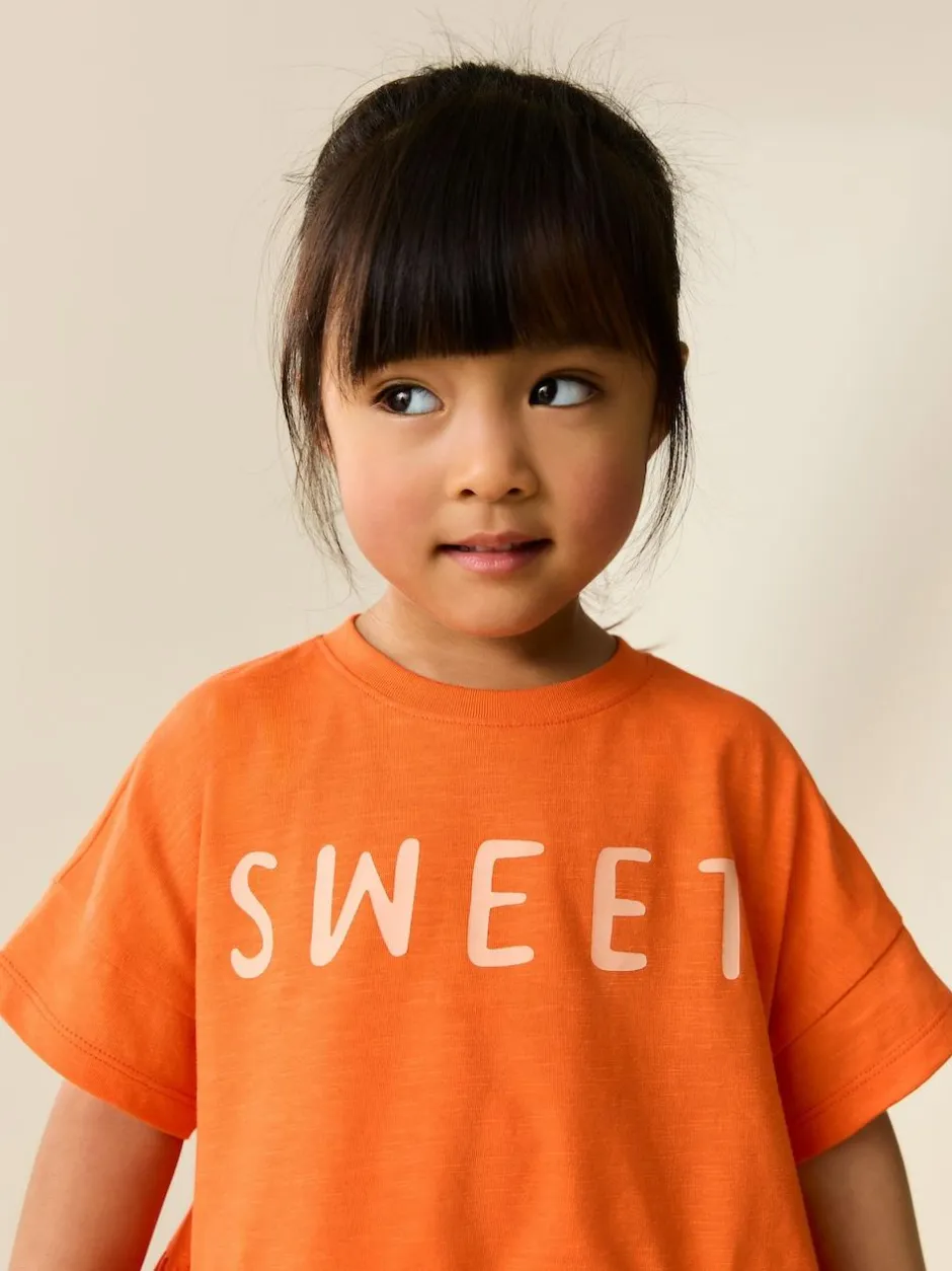 Next Orange Strawberry Short Sleeve Top and Shorts Set (3mths-7yrs) Hot