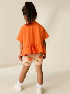 Next Orange Strawberry Short Sleeve Top and Shorts Set (3mths-7yrs) Hot