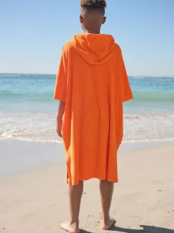 Next Towelling Poncho (3-16yrs) Orange Sale
