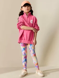 Next Orange/Blue Floral Leggings (3-16yrs) Online
