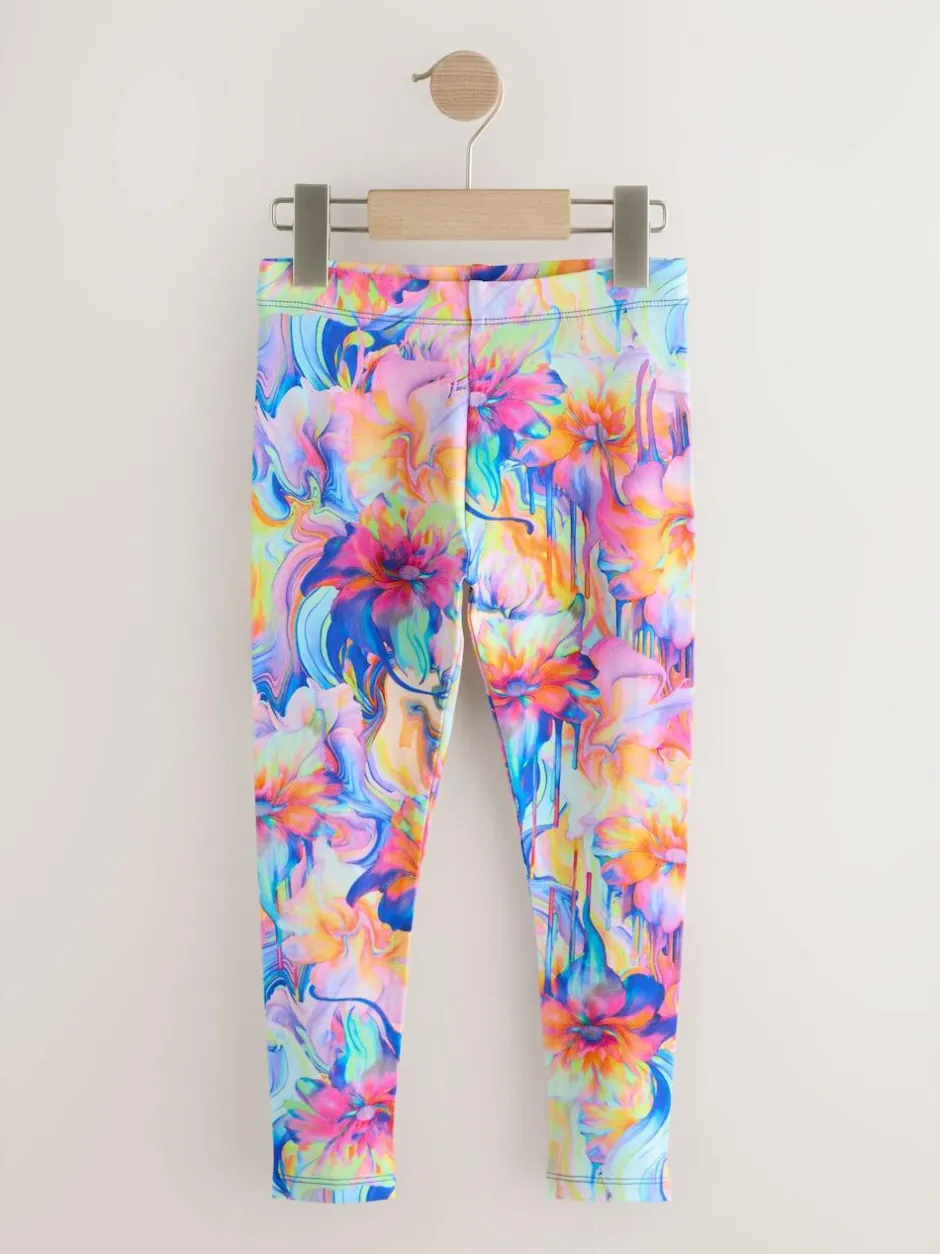 Next Orange/Blue Floral Leggings (3-16yrs) Online