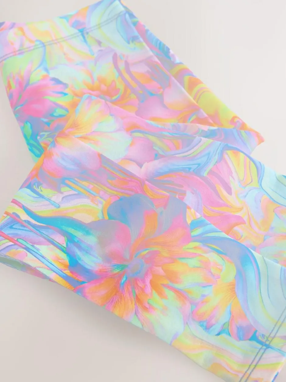 Next Orange/Blue Floral Leggings (3-16yrs) Online