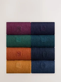 Next 8 Pack Embroidered Lasting Fresh Socks Orange/Green/Blue Online