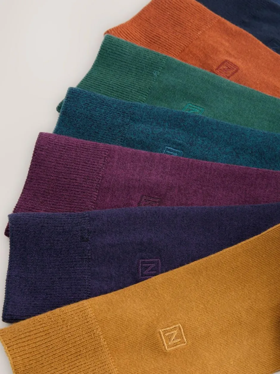 Next 8 Pack Embroidered Lasting Fresh Socks Orange/Green/Blue Online