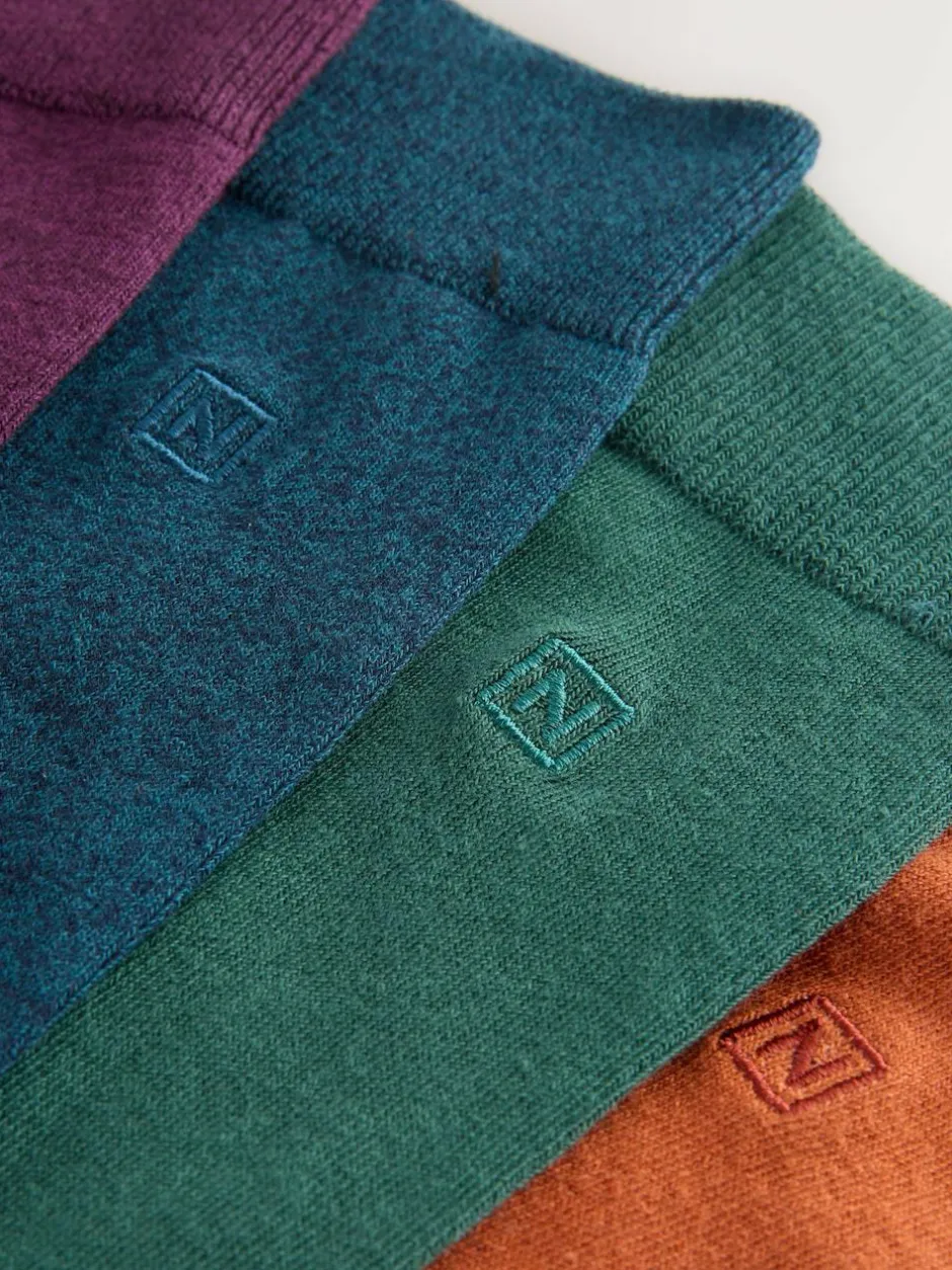 Next 8 Pack Embroidered Lasting Fresh Socks Orange/Green/Blue Online