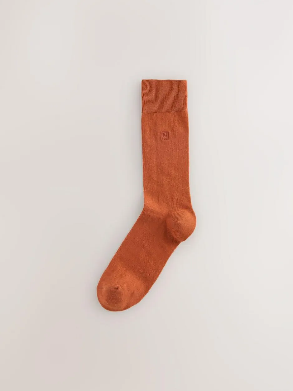 Next 8 Pack Embroidered Lasting Fresh Socks Orange/Green/Blue Online