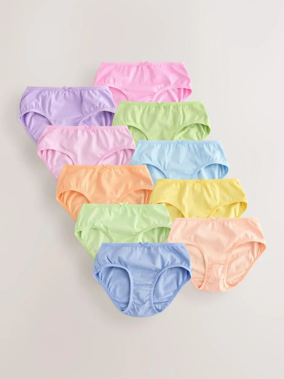 Next Briefs 10 Pack (1.5-16yrs) Orange/Pink Clearance