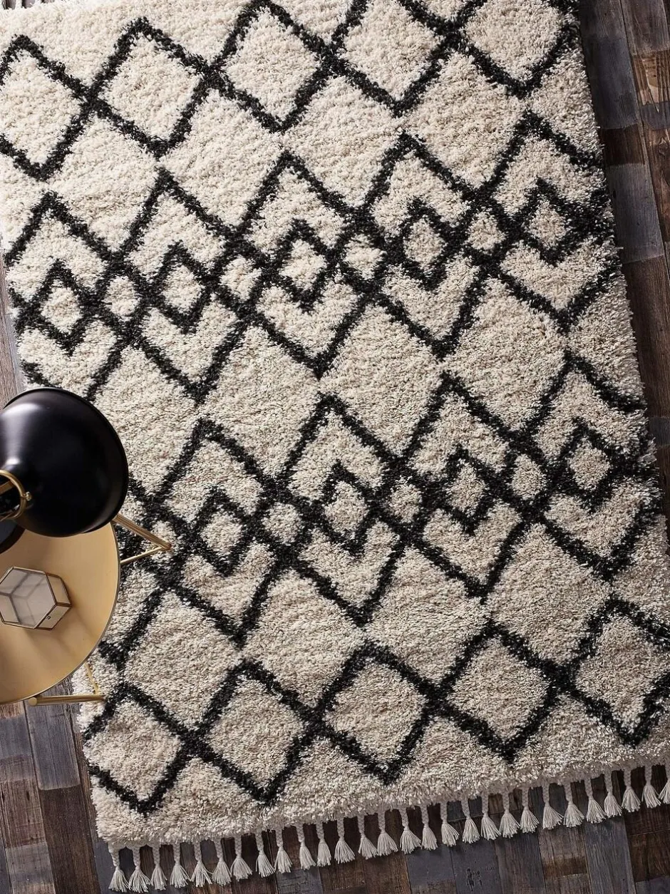 Origin Rugs Morocco Shaggy Rug Cream Discount