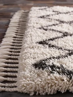 Origin Rugs Morocco Shaggy Rug Cream Discount