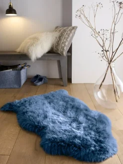 Origin Rugs Navy Sheepskin Rug New