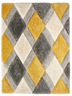 Origin Rugs Ochre 3D GEO Shaggy Rug Sale