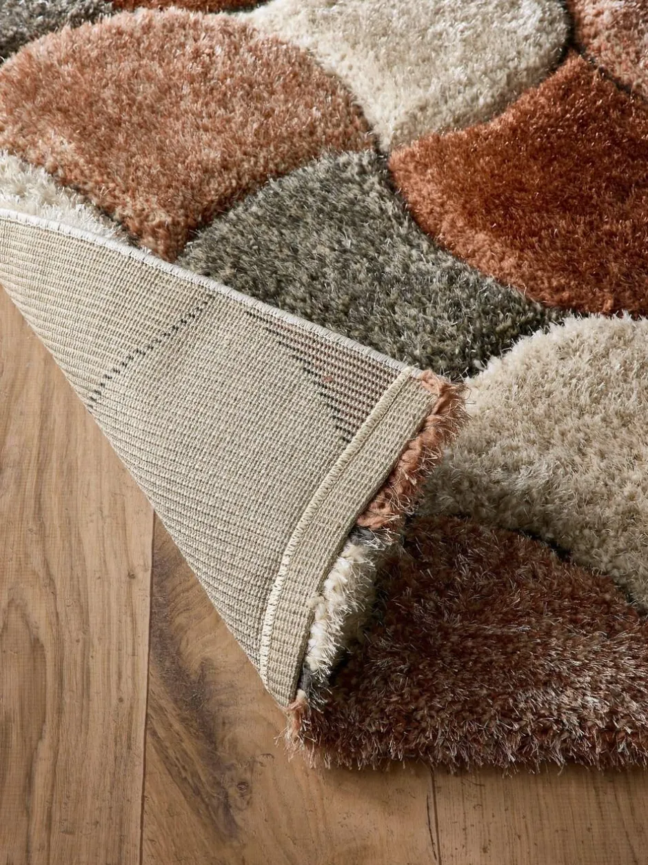 Origin Rugs 3D Scallop Shaggy Rug Terracotta Best