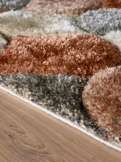 Origin Rugs 3D Scallop Shaggy Rug Terracotta Best