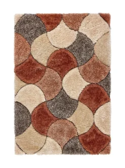 Origin Rugs 3D Scallop Shaggy Rug Terracotta Best