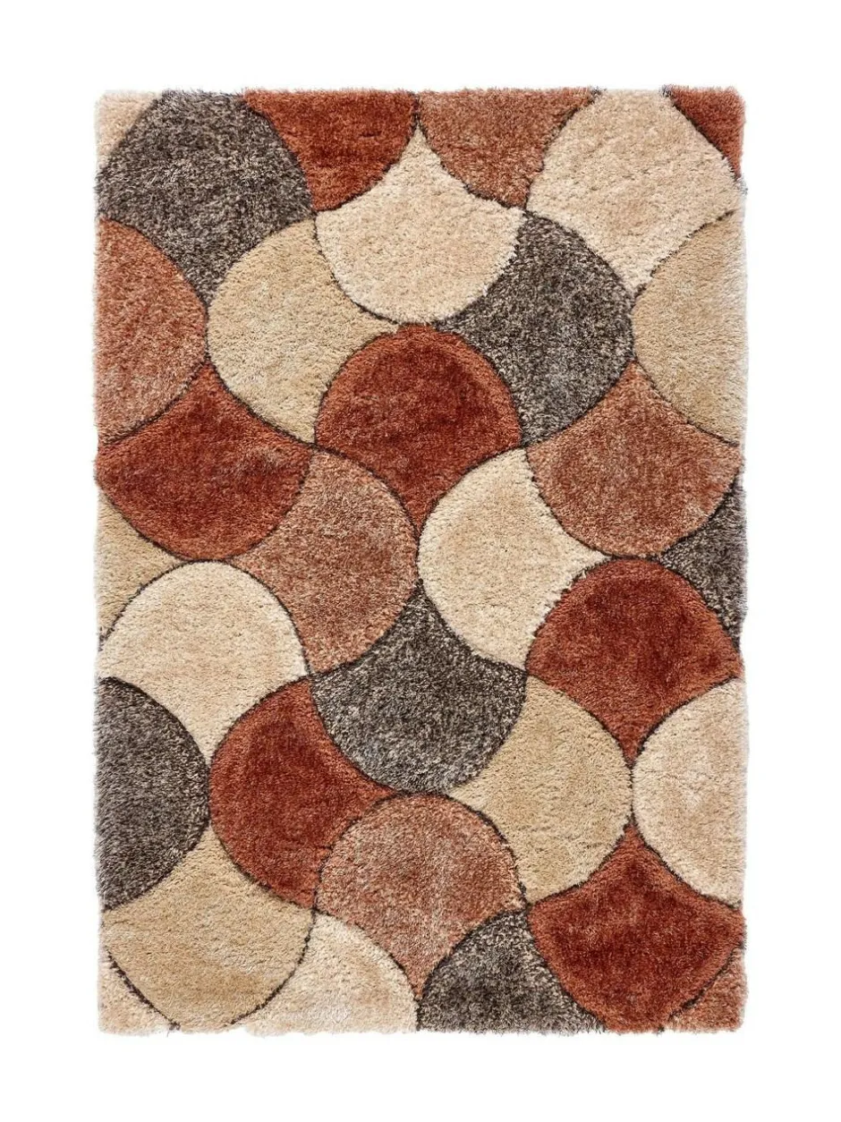 Origin Rugs 3D Scallop Shaggy Rug Terracotta Best