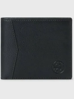 Osprey London The Compass Leather Card Wallet Black New