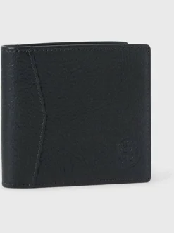 Osprey London The Compass Leather Card Wallet Black New