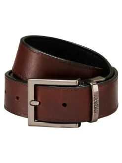 Osprey London Black The Crawford 3.5cm Reversible Leather Belt Discount