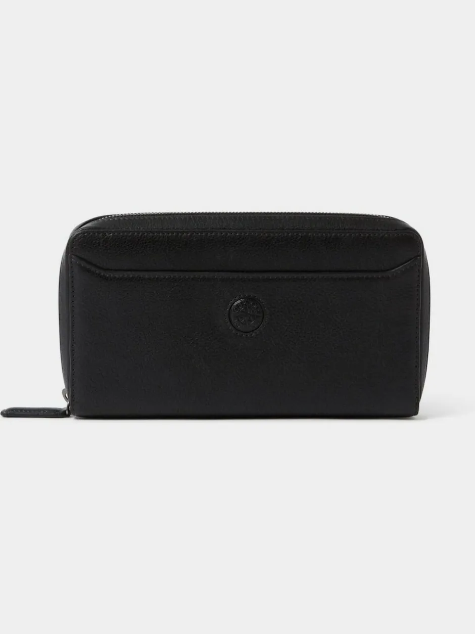 Osprey London Black The Compass Leather Travel Wallet Hot