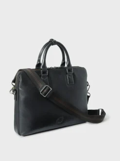Osprey London The Compass Leather Laptop Bag Black Sale