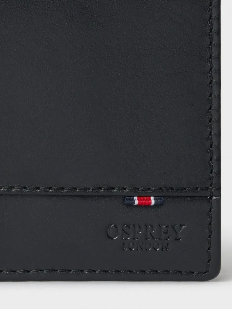 Osprey London The London Leather Wallet with Coin Pocket Black