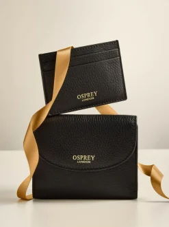 Osprey London Black The Tilly Leather Purse Gift Set New