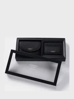 Osprey London Black The Tilly Leather Purse Gift Set New