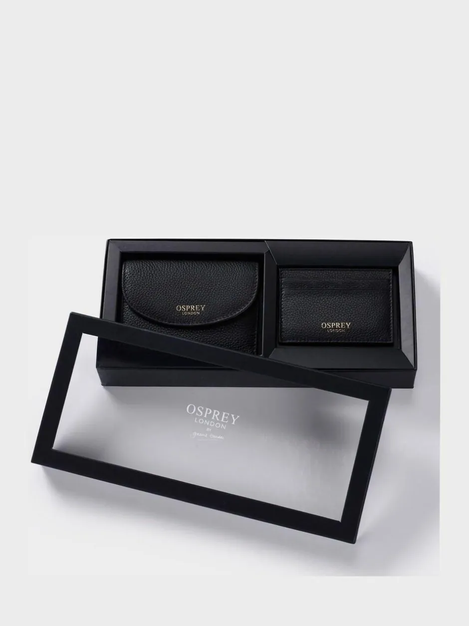 Osprey London Black The Tilly Leather Purse Gift Set New