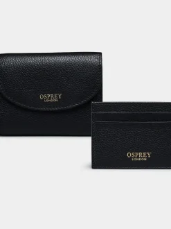 Osprey London Black The Tilly Leather Purse Gift Set New