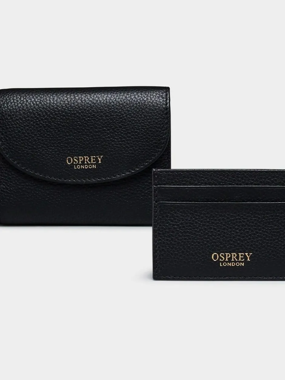 Osprey London Black The Tilly Leather Purse Gift Set New