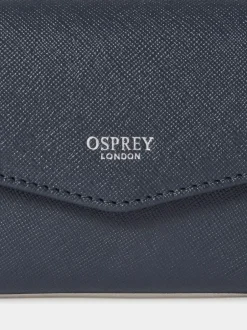 Osprey London The Neptune Leather Purse & Card Holder Set Blue Best