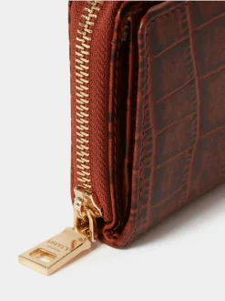 Osprey London Brown The Carla Leather Zip Around Purse Hot