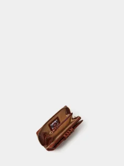 Osprey London Brown The Carla Leather Zip Around Purse Hot
