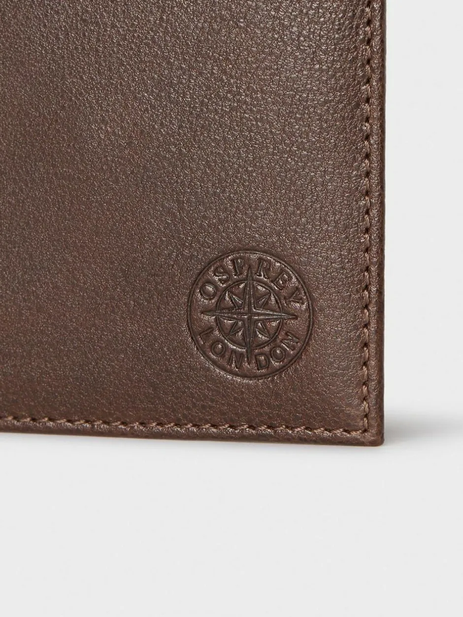 Osprey London The Compass Leather Passport Holder Brown Outlet