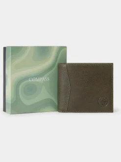 Osprey London The Compass Leather Coin Wallet Green New