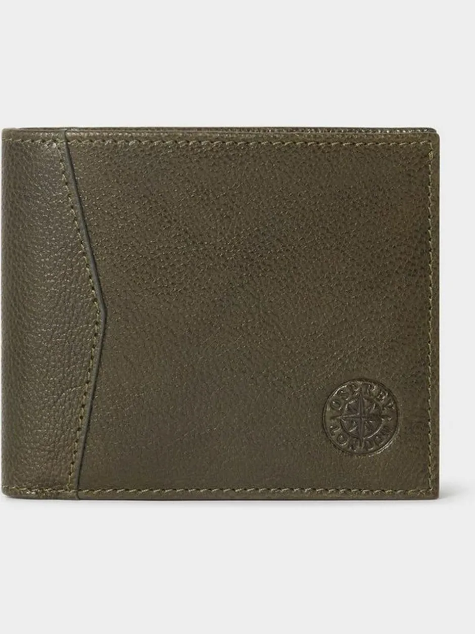 Osprey London The Compass Leather Coin Wallet Green New