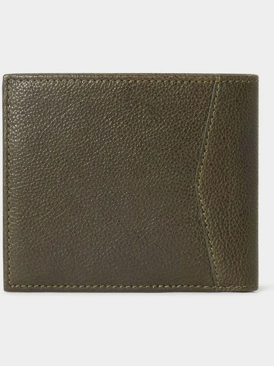 Osprey London The Compass Leather Coin Wallet Green New