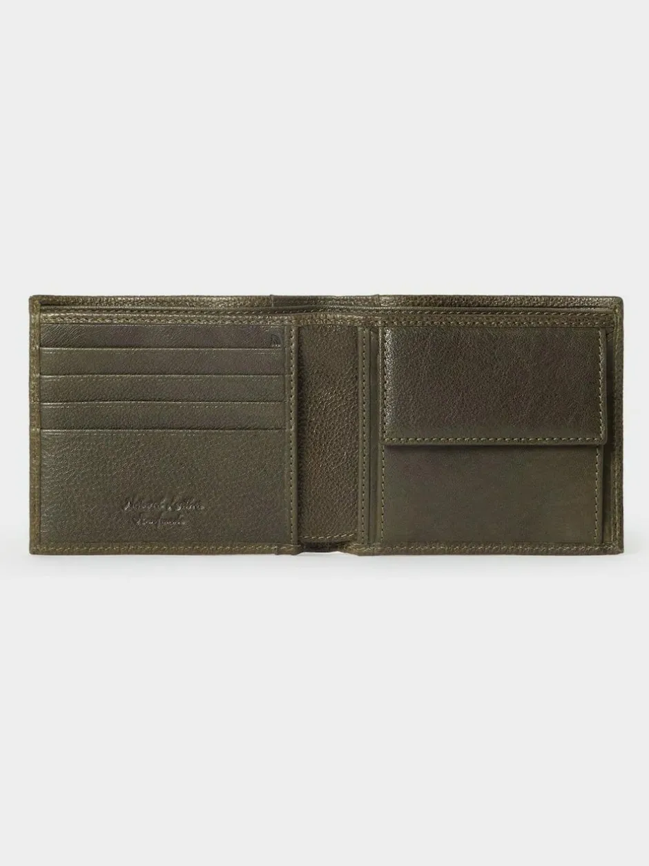 Osprey London The Compass Leather Coin Wallet Green New