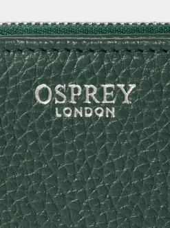 Osprey London Green The Core Medium Leather Zip Matinee Purse Sale